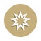 Baha Nine pointed star sign icon in badge style. One of religion symbol collection icon can be used for UI, UX