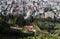Bahai Gardens in Haifa, Israel, with an overview of Haifa Mount Carmel