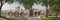 The Bahai Ji Ki Gumbad pedestrian bridge in Delhi, located in a picturesque park.