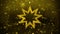 Bahai Nine pointed star Bahaism Icon Golden Glitter Shine Particles.