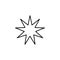 bahai star outline icon. Element of religion sign for mobile concept and web apps. Thin line bahai star outline icon can be used