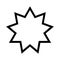 Bahai star. Religious symbol of Bahaism. Vector illustration