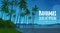 Bahamans Sea Shore Beach After Sunset Beautiful Seaside Landscape Summer Vacation Concept