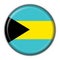 Bahamas button flag round shape