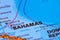 Bahamas Caribbean Island on Map