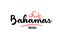 Bahamas country with red love heart and its capital Nassau creative typography logo design