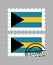 Bahamas flag on postage stamps