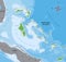 Bahamas islands highly detailed physical map