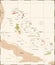 The Bahamas Map - Vintage Detailed Vector Illustration