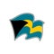 The Bahamas national flag. Vector illustration. Nassau