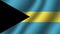 Bahamas national wavy flag vector illustration