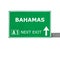 BAHAMAS road sign isolated on white