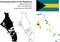 Bahamas vector map, flag, borders, mask , capital, area and population infographic