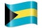 Bahamas - waving country flag, shadow