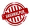Bahawalpur - Red grunge button, stamp