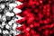 Bahrain abstract blurry bokeh flag. Christmas, New Year and National day concept flag