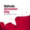 Bahrain Accession Day Vector Template Design Illustration