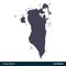 Bahrain - Asia Countries Map Icon Vector Logo Template Illustration Design. Vector EPS 10.