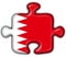 Bahrain button flag puzzle shape