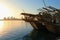 Bahrain City Skyline arabic dhow