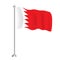 Bahrain Flag. Isolated Wave Flag of Bahrain Country