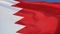 Bahrain flag in slow motion seamlessly looped with alpha