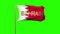 Bahrain flag with title waving in the wind