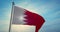 Bahrain flag waving a patriotic sign for bahraini people or tourism - 4k