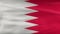 Bahrain flag waving on wind seamles loop