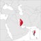 Bahrain Location Map on map Asia. 3d Bahrain flag map marker location pin. High quality map  Kingdom of Bahrain. Near East.