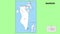 Bahrain Map. State and district map of Bahrain. Administrative map of Bahrain with white color