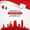 Bahrain National Day Celebration Vector Illustration