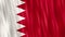 Bahrain National Flag. Seamless loop animation closeup waving.