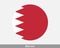 Bahrain Round Circle Flag. Bahraini Circular Button Banner Icon. EPS Vector