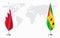 Bahrain and Sao Tome and Principe flags for official meeti
