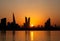 Bahrain skyline at sunset