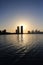 Bahrain skyline during sunset