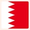 Bahrain square flag button, social media communication sign,