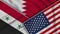 Bahrain United States of America Syria Flags Together Fabric Texture Illustration