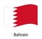 Bahrain waving Flag.