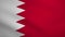 Bahrain Waving Flag Background Animation. Looping seamless 3D animation. Motion Graphic