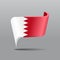 Bahraini flag map pointer layout. Vector illustration.