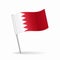 Bahraini flag map pointer layout. Vector illustration.