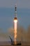 Baikonur, Kazakhstan - April 20, 2017: Launch of the spaceship `Soyuz MS-04` to ISS with shortened crew