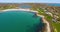 Bailey Beach aerial view, Newport, Rhode Island, USA