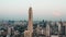 Baiyoke tower aerial view in Bangkok in Thailand