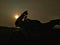 Bajaj Pulsar 220 in Sunset Background