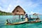 Bajau Laut doing their daily activities in Bodgaya Island, Sabah Borneo