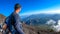 Bajawa - A man taking a selfie while going down the Inierie Volcano