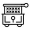 Bake deep fryer icon, outline style